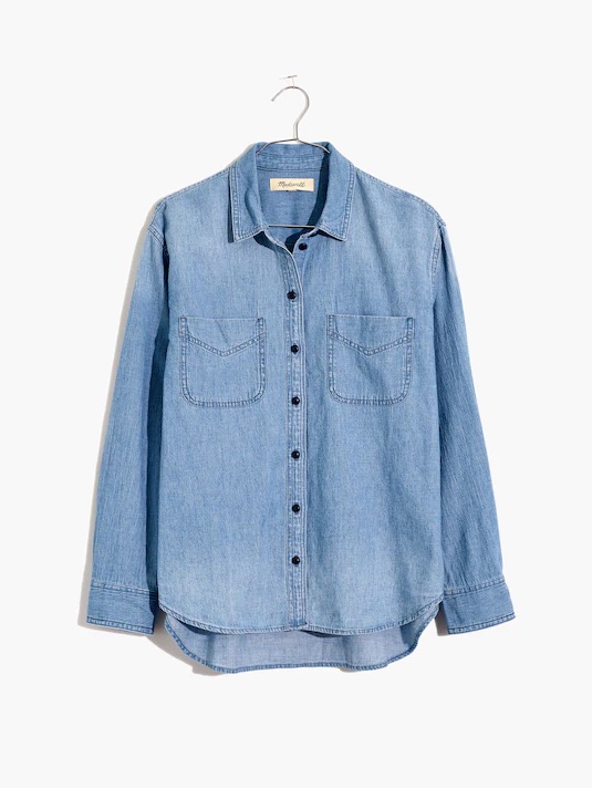 Madewell Chambray Ex-Boyfriend Top - Xs